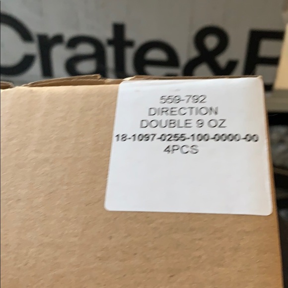 Set of 4 Directional Double 9 oz glasses set of 4 - Picture 4 of 8